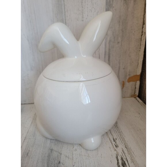 target Easter bunny cookie jar bowtie spring home decor - Picture 6 of 9